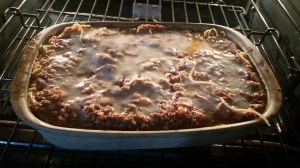 baked spaghetti harvest meal