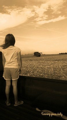 farmers daughter farm kid corn harvest 